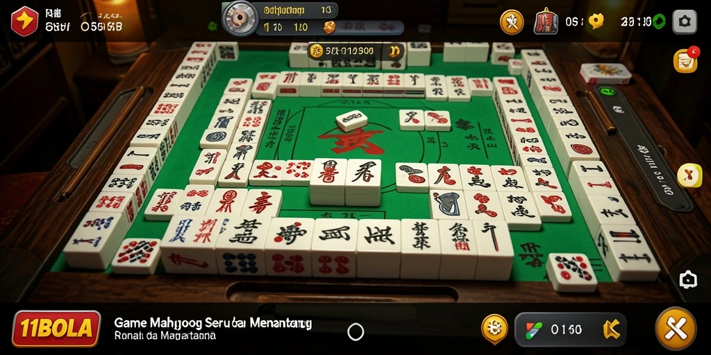 Screenshot gameplay 11BOLA yang menunjukkan keseruan bermain Mahjong.