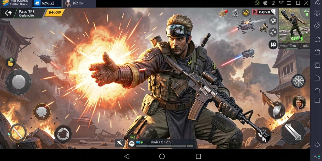 Tampilan gameplay seru di 62VIP dengan aksi TPS yang mendebarkan.