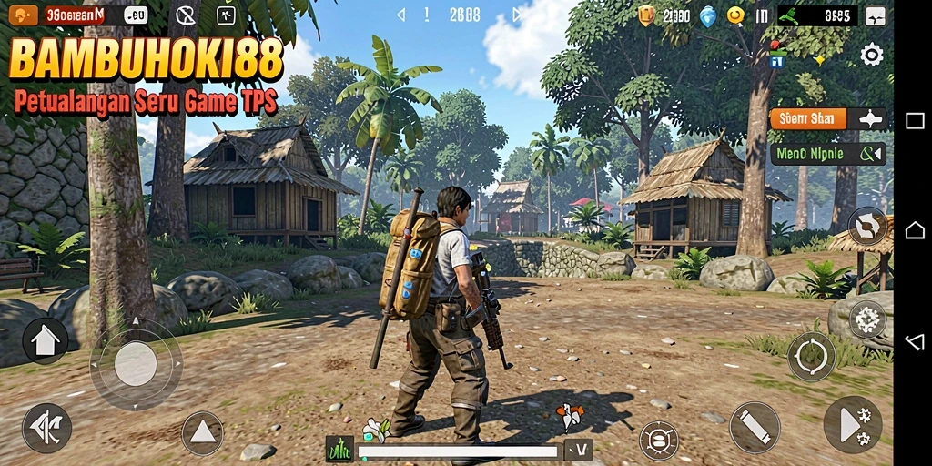 Tangkapan layar gameplay menampilkan aksi seru dalam pertempuran TPS.