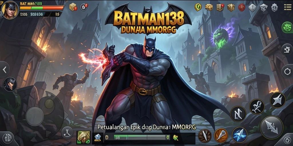 Screenshot gameplay <strong>BATMAN138</strong> yang menampilkan aksi pertempuran epik di dunia MMORPG.