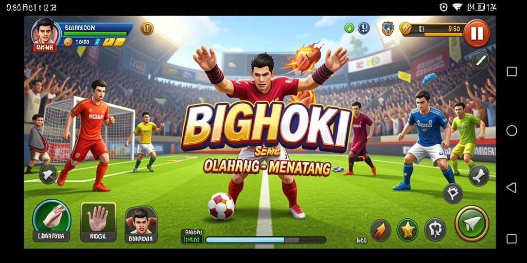 Gameplay seru BIGHOKI yang penuh aksi olahraga.