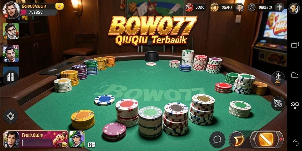 Tangkapan layar gameplay QiuQiu di BOWO77 yang penuh aksi.