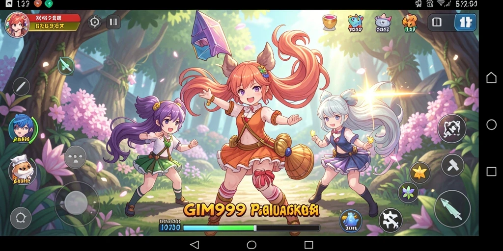 Tampilan menarik dari gameplay GIM999 yang penuh aksi dan karakter anime.