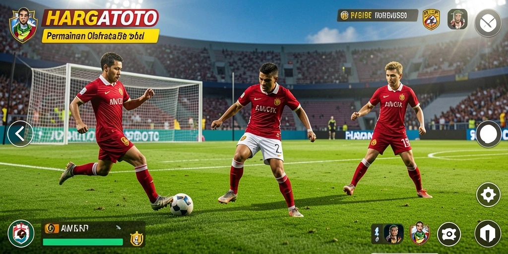 Screenshot gameplay <strong>HARGATOTO</strong> menampilkan aksi seru dalam pertandingan olahraga.