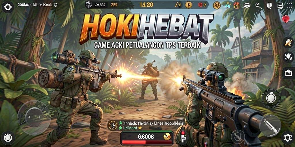 Screenshot gameplay HOKIHEBAT menampilkan pertempuran mendebarkan antar pemain.