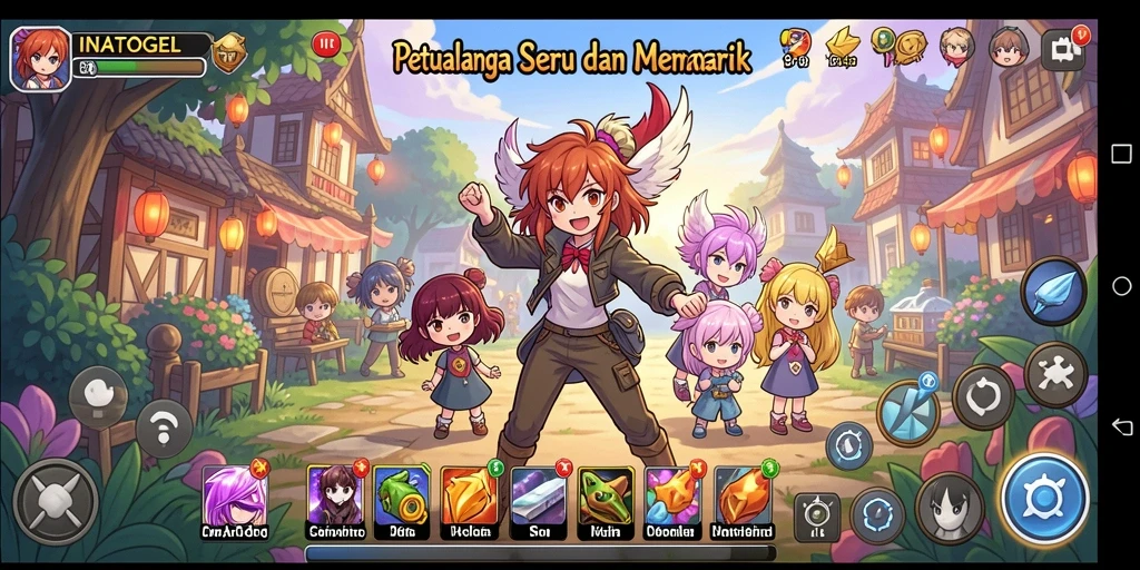 Tangkapan layar INATOGEL menampilkan aksi karakter dalam mode permainan Anime.