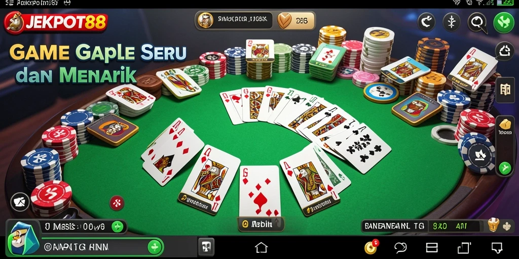 Gameplay seru dan menarik dari JEKPOT88 yang menghadirkan Gaple klasik.