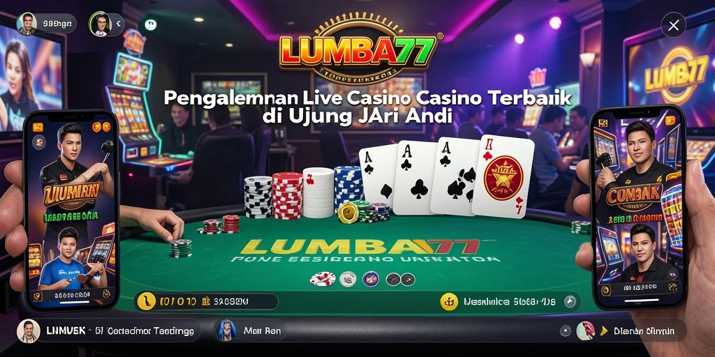 Screenshot gameplay LUMBA77 menampilkan dealer langsung dan meja permainan yang menarik.