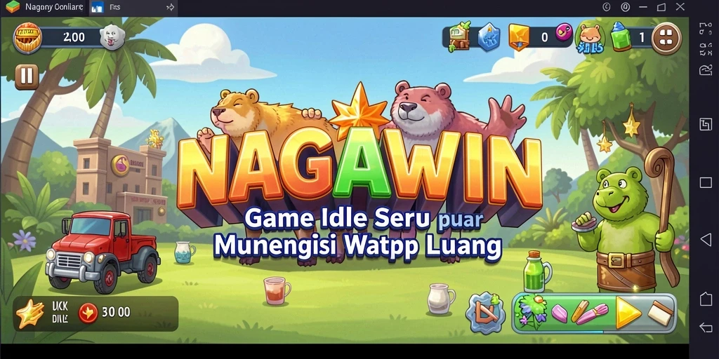 Tampilan gameplay NAGAWIN yang seru dan menawan.