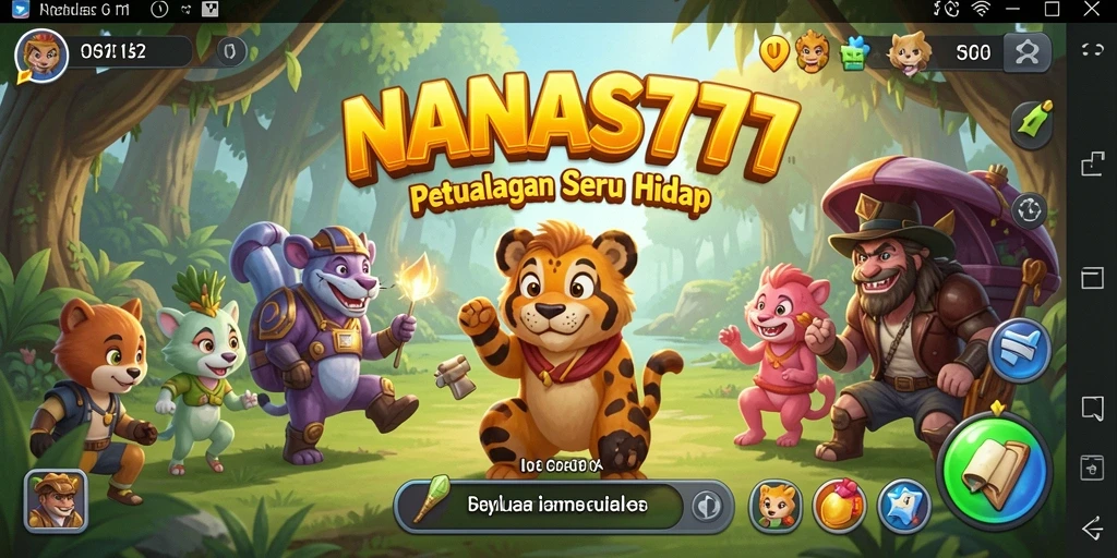 Tampilan gameplay NANAS777 yang penuh warna dan interaktif.