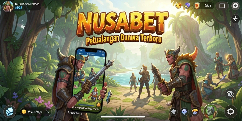 Tampilan menakjubkan dari gameplay NUSABET dalam dunia terbuka.