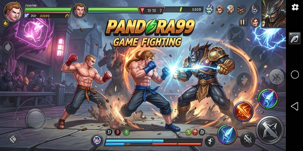 Screenshot menampilkan pertarungan mendebarkan dalam PANDORA99 dengan grafik yang memukau.