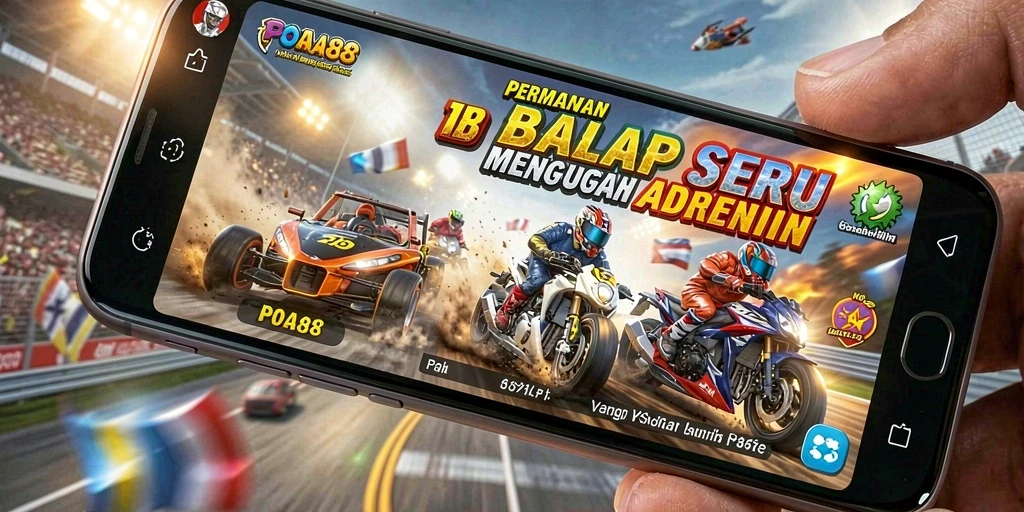 Tampilan menegangkan dari gameplay balap di POA88.