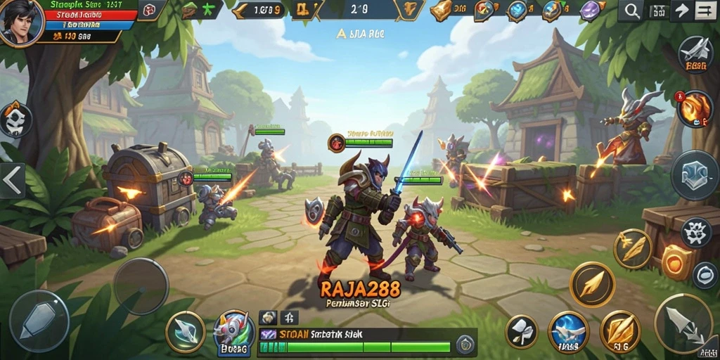 Tampilan gameplay menarik dalam RAJA288 yang memanjakan mata.