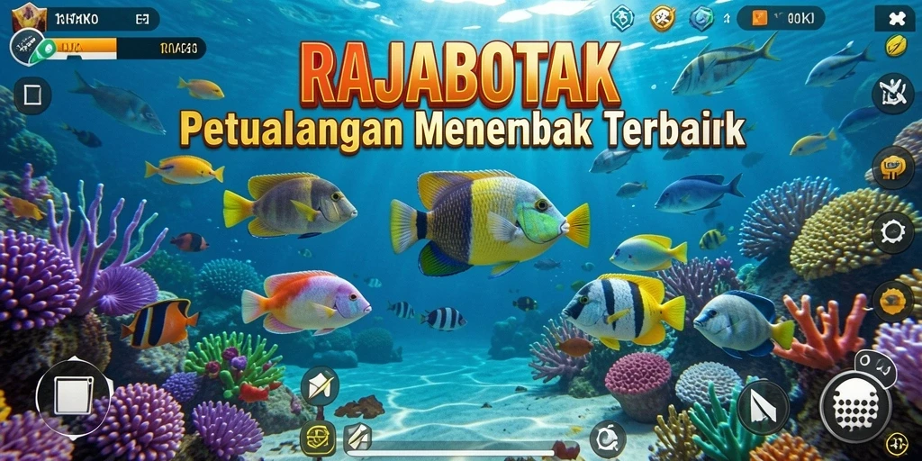 Gameplay seru saat menembak ikan di RAJABOTAK.