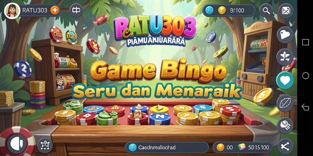 Tampilan utama permainan Bingo yang seru di RATU303.
