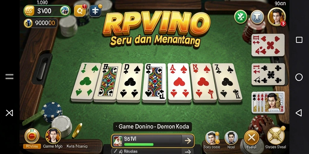 Screenshot gameplay RPVIP1 yang menampilkan aksi seru permainan Domino.