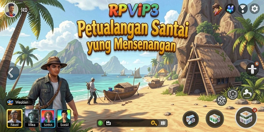 Tampilan gameplay RPVIP3 yang penuh warna dan menyenangkan.