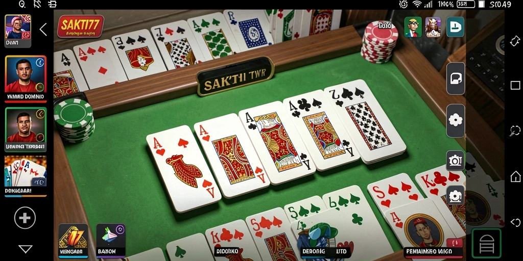 Tangkapan layar utama SAKTI77 menampilkan keseruan gameplay Domino.