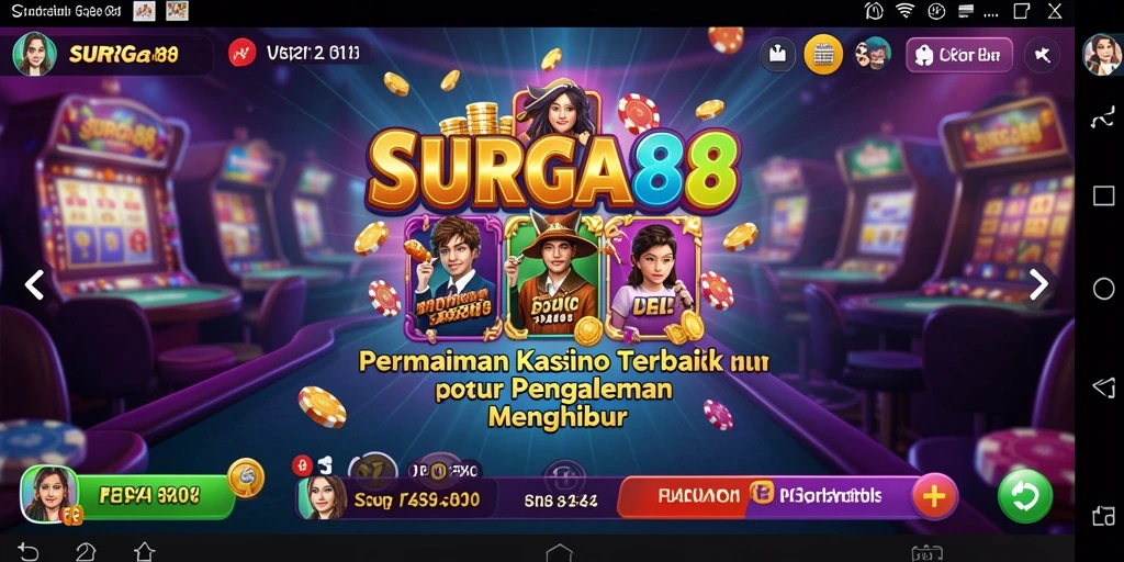 Tampilan gameplay menarik dari SURGA88 yang memikat pemain kasino.
