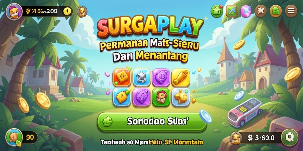 Tampilkan gameplay menarik dan tantangan dari SURGAPLAY Match-3.