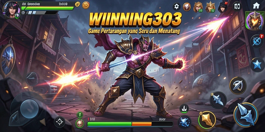 Screenshot gameplay WINNING303 menampilkan pertarungan epik antara karakter-karakter unik.