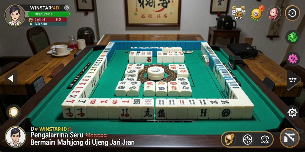 Screenshot gameplay <strong>WINSTAR4D</strong> yang menunjukkan suasana bermain Mahjong yang menyenangkan.