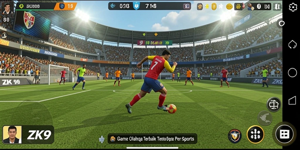Tampilan gameplay seru <strong>ZK9</strong> dengan aksi olahraga yang mendebarkan.