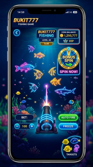 Screenshot aplikasi menunjukkan berbagai kategori yang tersedia di bukit777.